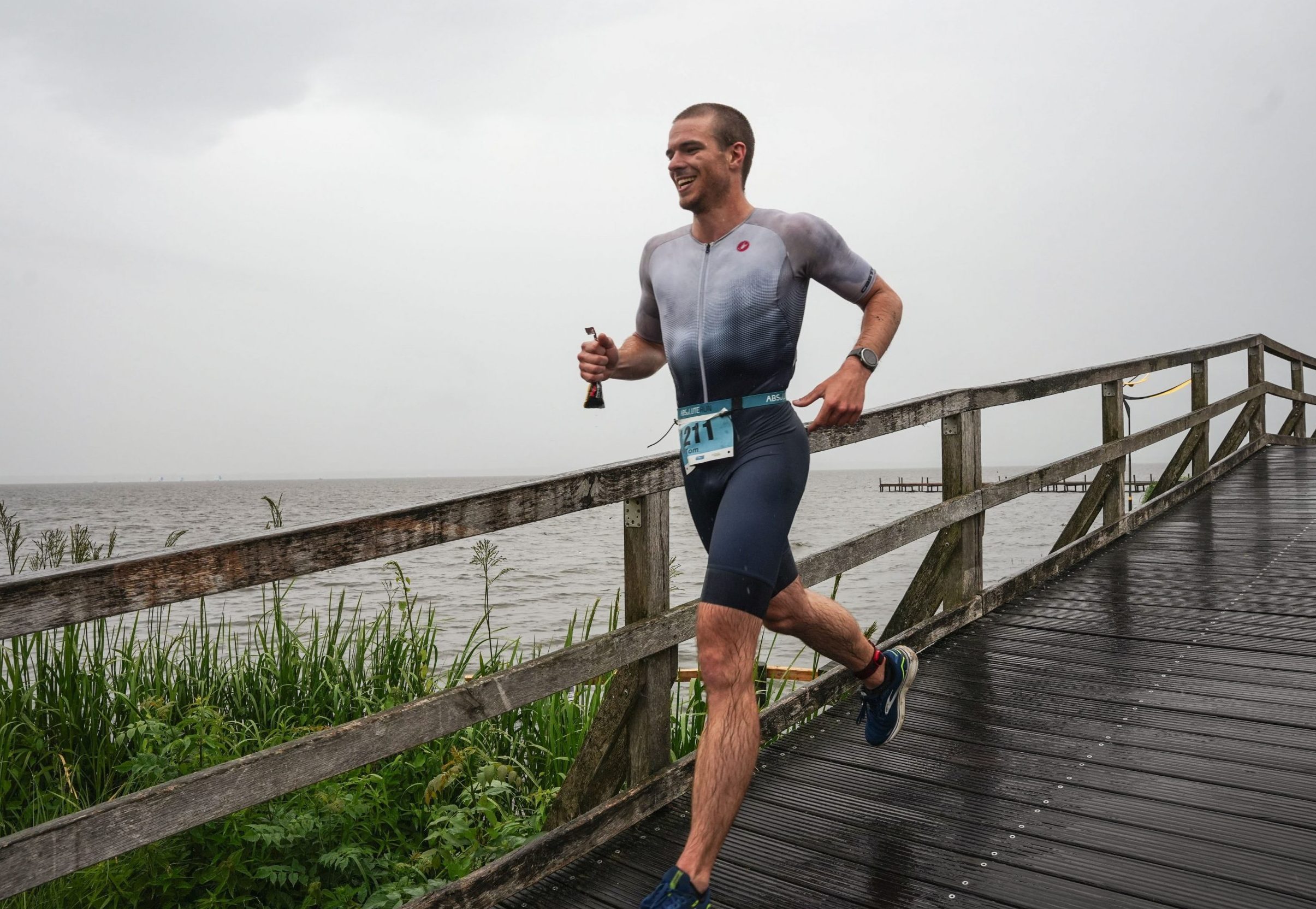 Laufabschnitt der Triathlon-Mitteldistanz auf der Halbmarathon-Strecke.